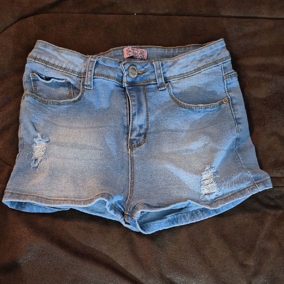 Blue Denim Kids Shorts - Picture 1 of 6